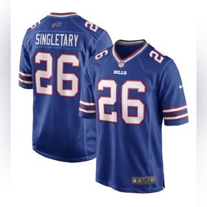 NEW Men's Buffalo Bills Devin Singletary Nike Royal Game Player Jersey $129 MSRP